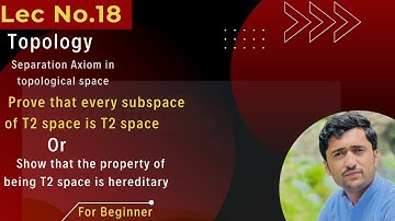 Prove that the subspace of T2 space is T2 space|| Hausdorff space is a hereditary property