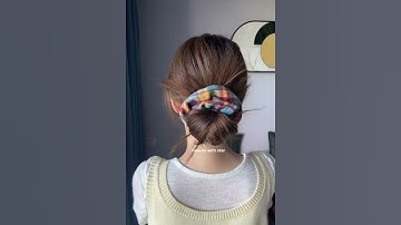 Cách búi tóc bằng dây buộc tóc nhanh gọn dễ thực hiện #beautywithstar #hairstyle #hairstutorial