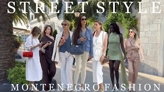 Chic Street Fashion and Style|Spring Outfit Ideas 2024|High Street Fashion MNE|Walk around Perast