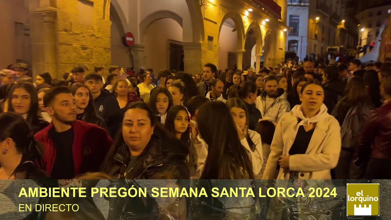 Ambiente del Pregón de la Semana Santa de Lorca 2024