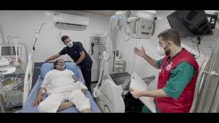 كوادر العتبة الحسينية الطبية تنقذ حياة زائر سعودي من الموت