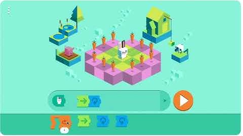 The shortest solution for Coding Doodle Kids level 6 (only 4 steps!)