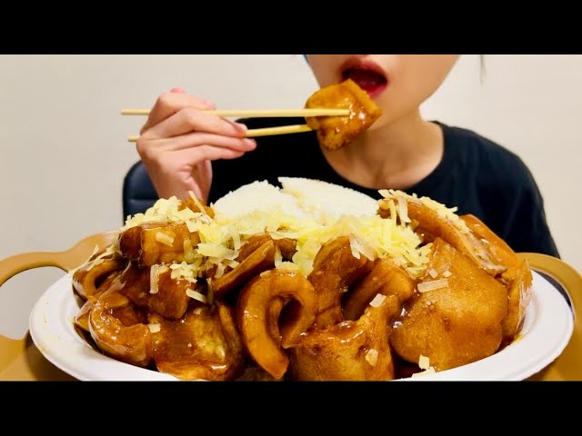 【咀嚼音 ASMR】豚脂ブラウンシチュー, pork fat brown stew