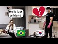 [AMWF] Cheating on my Korean Boyfriend on the phone Prank *He got disappointed*