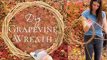 How to Make a Grapevine Wreath From Scratch for FREE #wreathmaking