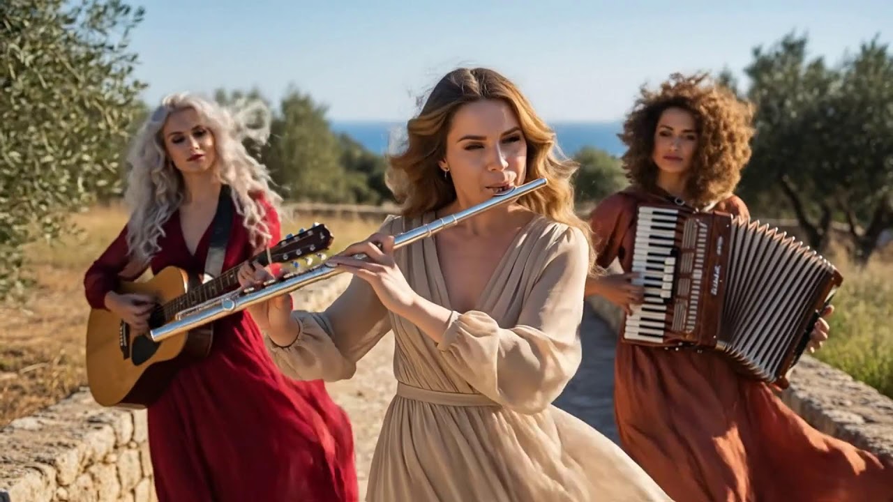 The Timeless Spanish Courtyard | Cinematic Flamenco Guitar, Sax, Accordion & Flute