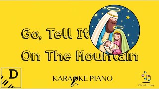 Video thumbnail of "Go tell it on the mountain | Karaoke Piano Accompaniment | Kids Soul Music"