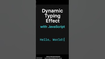 Dynamic Typing Animation with JavaScript ⌨️🔥