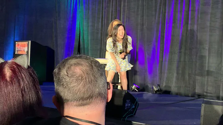 Aimee Garcia shows off her dork dance to Lesley-An...