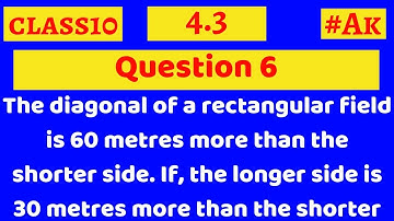 #16 Quadratic Equations class 10 ex 4.3 Q6 By Akstudy1024