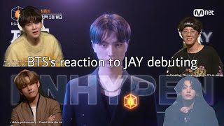 [English subtitle] BTS's reaction to ENHYPEN's JAY debuting!