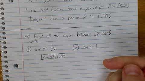 Pre Calc 5.3 Day 1 Lesson PART 1 (Trig Equations)
