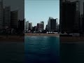 Hong Kong Island, with a yacht on the bay
