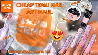 TESTING CHEAP NAIL SUPPLIES FROM TEMU! ARE THEY WORTH THE HYPE!? 🤔 | EASY GELX APPLICATION