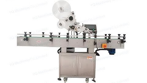 Factory Customized Automatic lid label applicator machine testing video cover top labeller