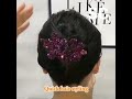 Crystal double flower hair clip