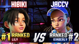 SF6 ▰ HIBIKI (#1 Ranked Lily) vs JACCY (#2 Ranked Kimberly) ▰ High Level Gameplay