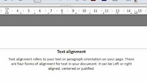 Align text in OpenOffice writer
