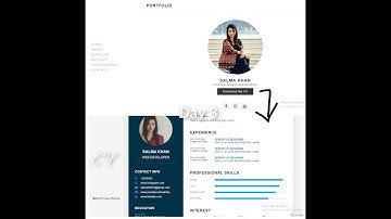 Personal Responsive Portfolio website design in HTML CSS. Part 3= Day 3