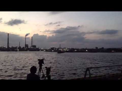 山口県宇部市　第60回記念 宇部市花火大会 打ち上げ前注意アナウンス　2014/07/26