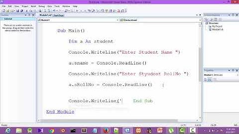 VB.NET Lecture 3 (Structures)