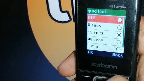 How to turn off auto keypad lock in karbonn k2 boom box mobile !! auto keypad lock off