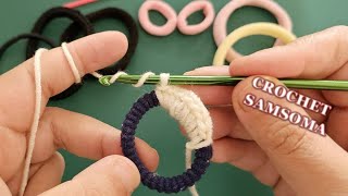 الأكثر طلبا ! مشروع بدون راس مال💰 كروشيه على توك الشعر  Recycle hair accessories With crochet