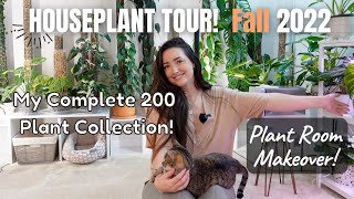 HOUSEPLANT TOUR Fall 2022 | Plant Room Makeover \& My entire 200 Plant Collection!