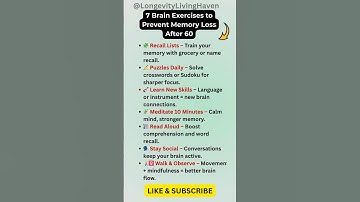 7 Brain Exercises to Prevent Memory Loss After 60