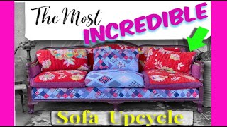 Unique SOFA Upcycle/ Vintage Furniture Flip!