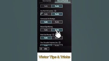 Blocked sight warning✅Enable❎Disable (behind the cover headshot🔥#pubg #pubgmobile #bgmi  #shorts