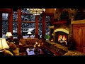 Best Jazz Christmas Music Fireplace Crackling  Sounds Snow Falling 2021