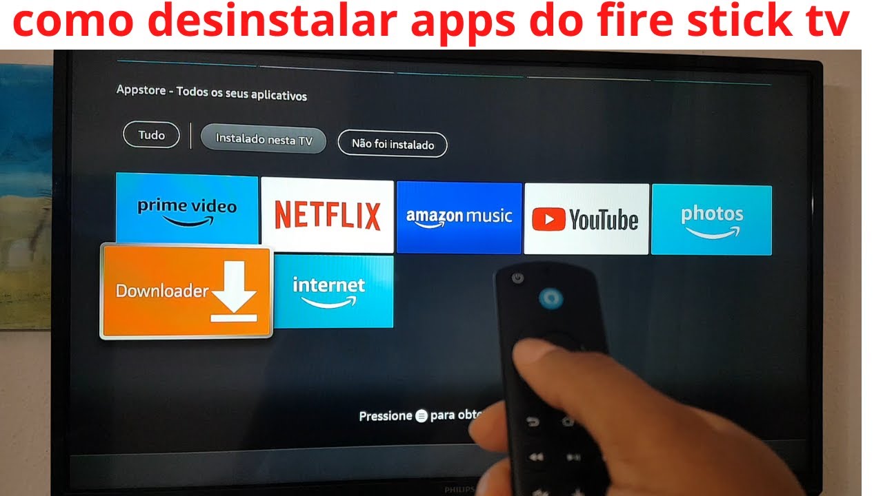 como desinstalar apps do fire stick tv e verificar o espaço na memoria
