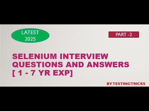 Selenium Interview Questions and Answers | Automation Testing Interview ...