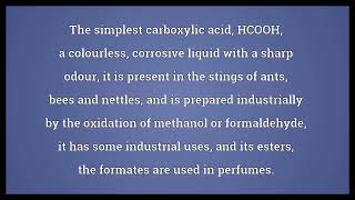 Formic acid Meaning