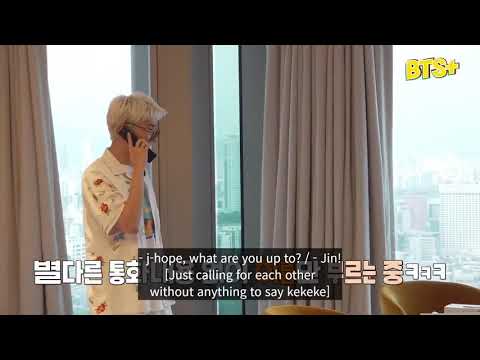 Their phone call just started and ended after calling each other's names.!🤣 #BTS #Jin #JHope #2Seok