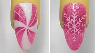 Cute Pink Xmas Nail Art Design 2023 | Best Nail Art Compilation|💝New Nails