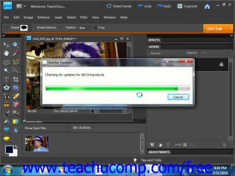 Photoshop Elements 9.0 Tutorial Online Updates Adobe Training Lesson 17.3