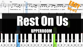 🎹UPPERROOM - Rest On Us (Key of C)| Sheet + Lyrics + Chords Piano Easy Tutorial🎹