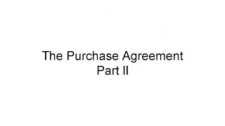 30 Hour Post Licensing Course Purchase Agreement Part II