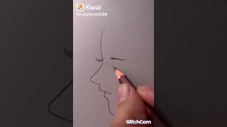 رسم نصف وجه بنصف دقيقة 😄