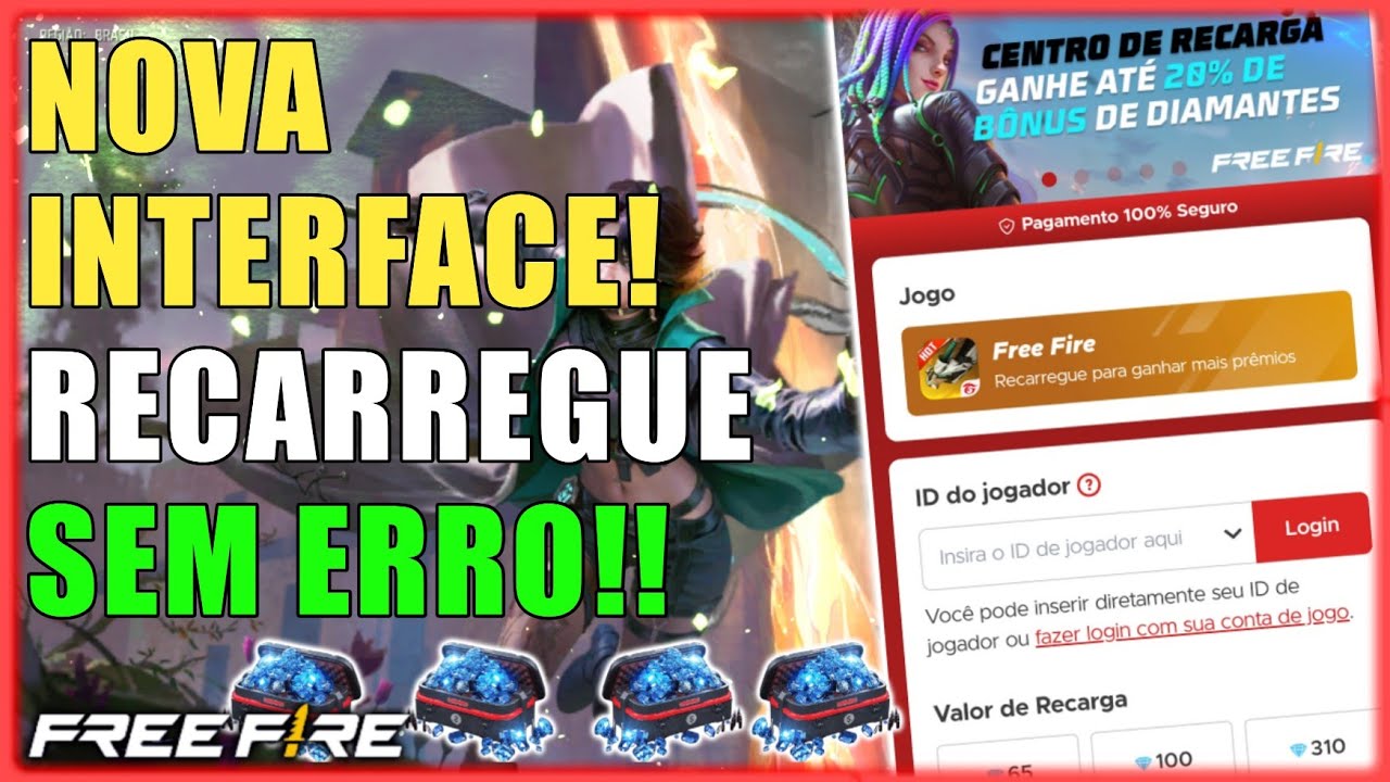 Como solucionar erro na Central de Recarga Free Fire dos diamantes