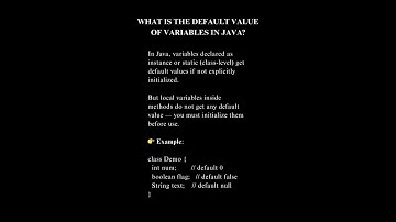 Java Interview Question #9: What is the Default Value of Variables in Java? | Logic Ladder