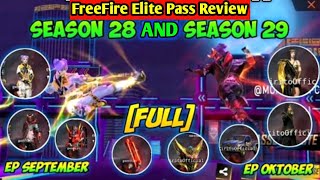 FreeFire September 2020 & October 2020 Full Elite Pass Review | ElitePass Season 28 & 29 Full Review