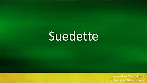 How to pronounce "Suedette".