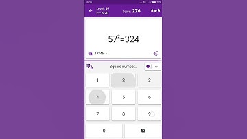 Math Tricks - Training mode - square numbers between 50 and 59 - level 097 (Number Keyboard)