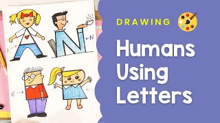 Download Lagu How To Draw Humans Using Letters | Easy Human Figures Drawing | Yellow Class | Kashyapi Ma'am MP3 Download Lagu How To Draw Humans Using Letters | Easy Human Figures Drawing | Yellow Class | Kashyapi Ma'am MP3