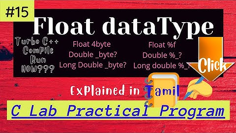 C Program using FLOAT\DOUBLE\LONG DOUBLE Data Types/Run/Compile/in TURBO C++ in Tamil.