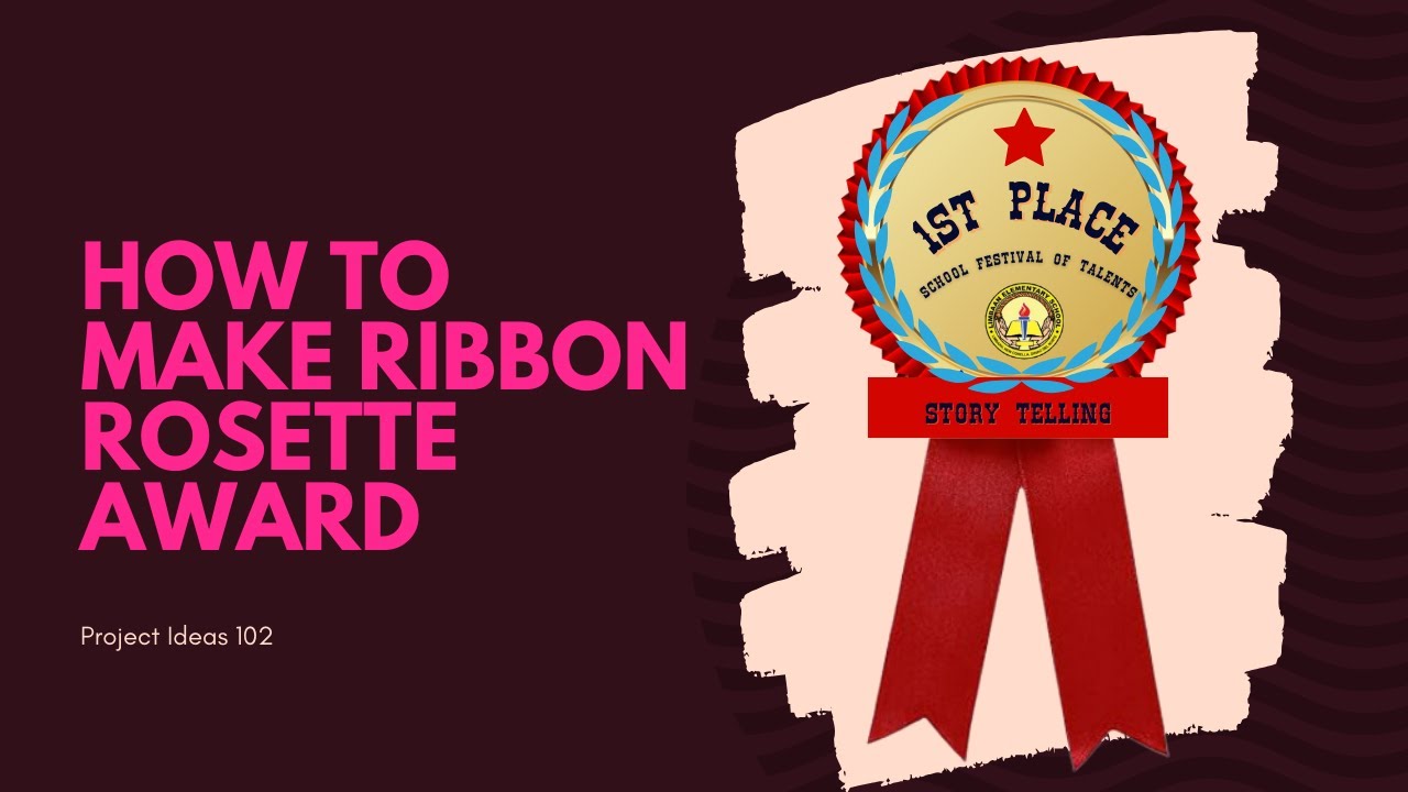 How to make Ribbon for award 