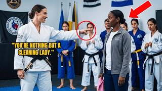 Jiu Jitsu Black Belt Challenged A Black Cleaning Lady “For Fun”… What Happened Next SHOCKED Everyon